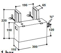 Vlotter met beschermkap MAXIFLOW model 874 voor hoge druk (1-5 bar) - Afbeelding 2